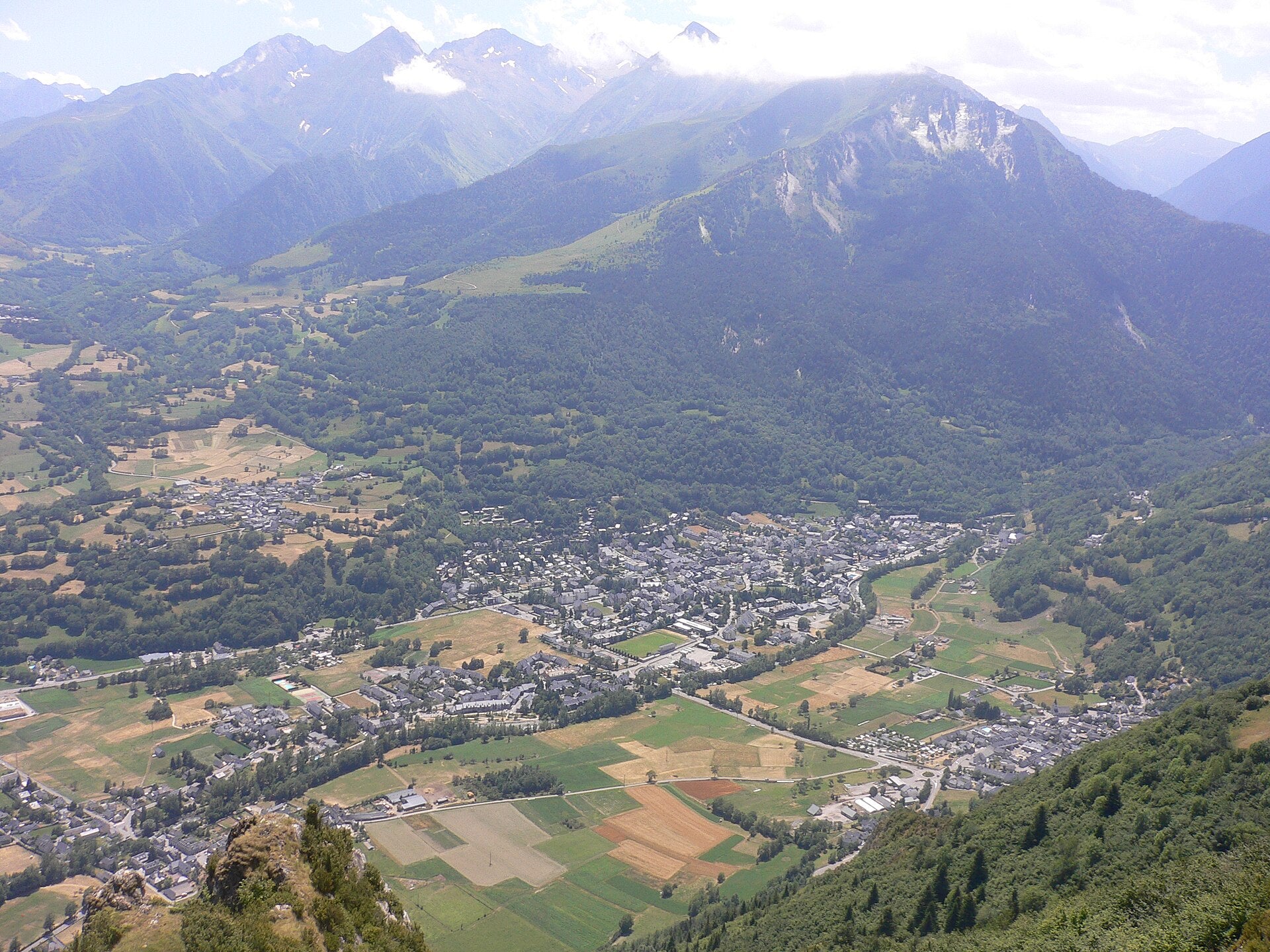 Vue de Saint-Lary-Soulan et de la vallée d’Aure